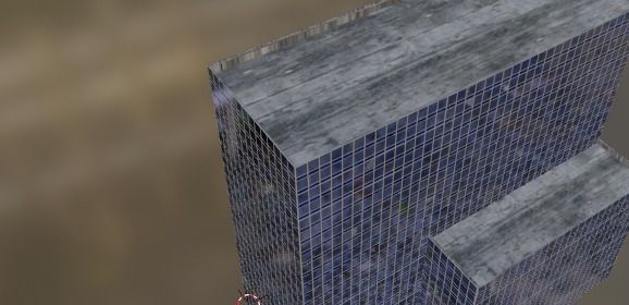 downtown building Low-poly 3D model_2