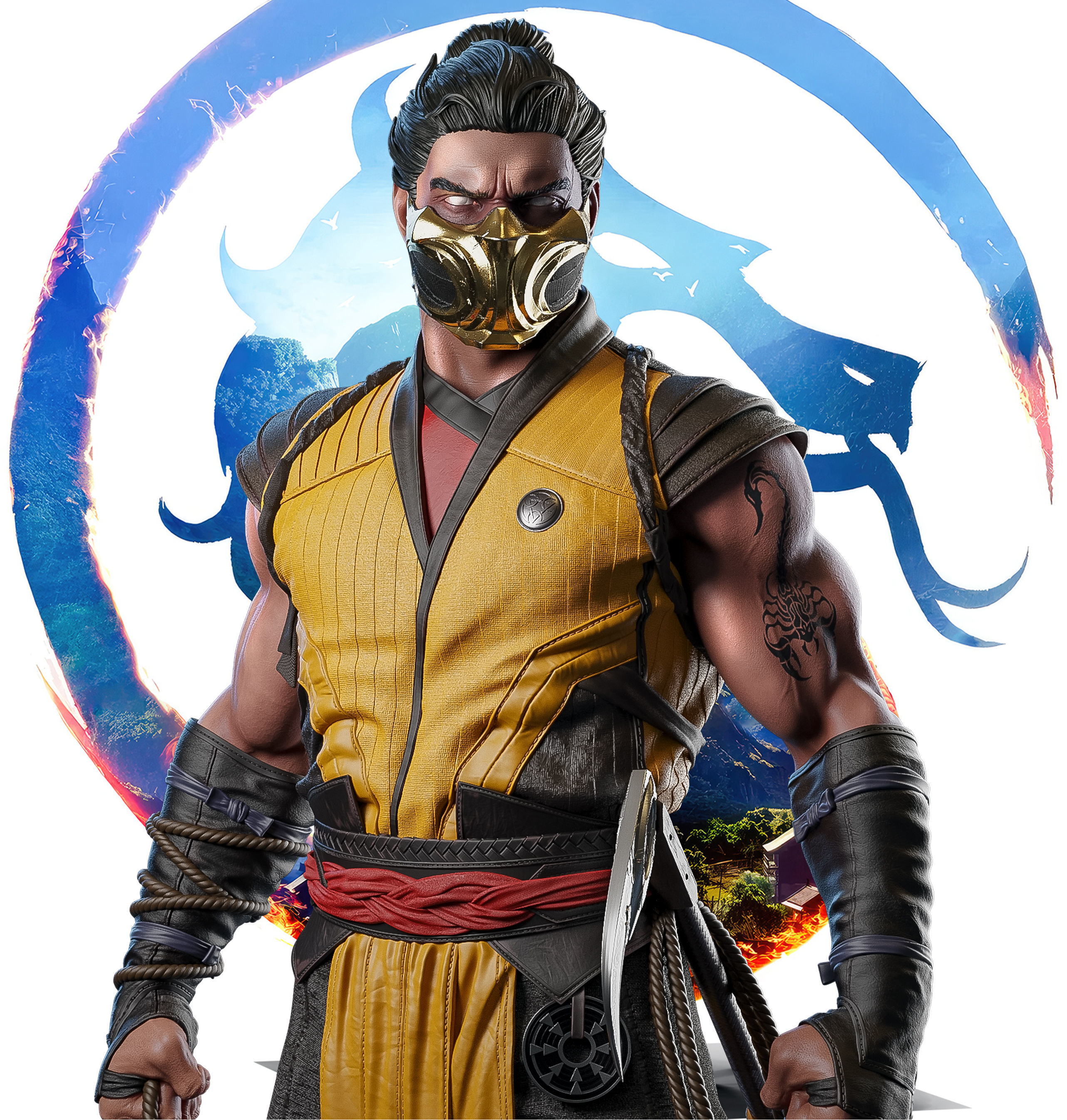 Mortal kombat scorpion 3D print model_11