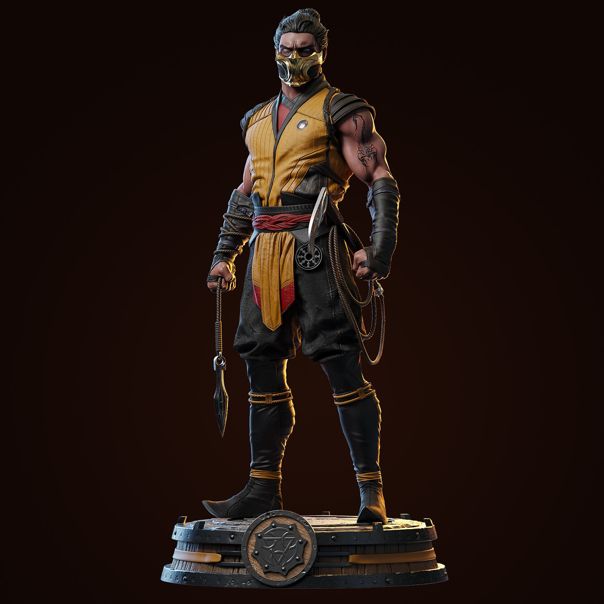 Mortal kombat scorpion 3D print model_3