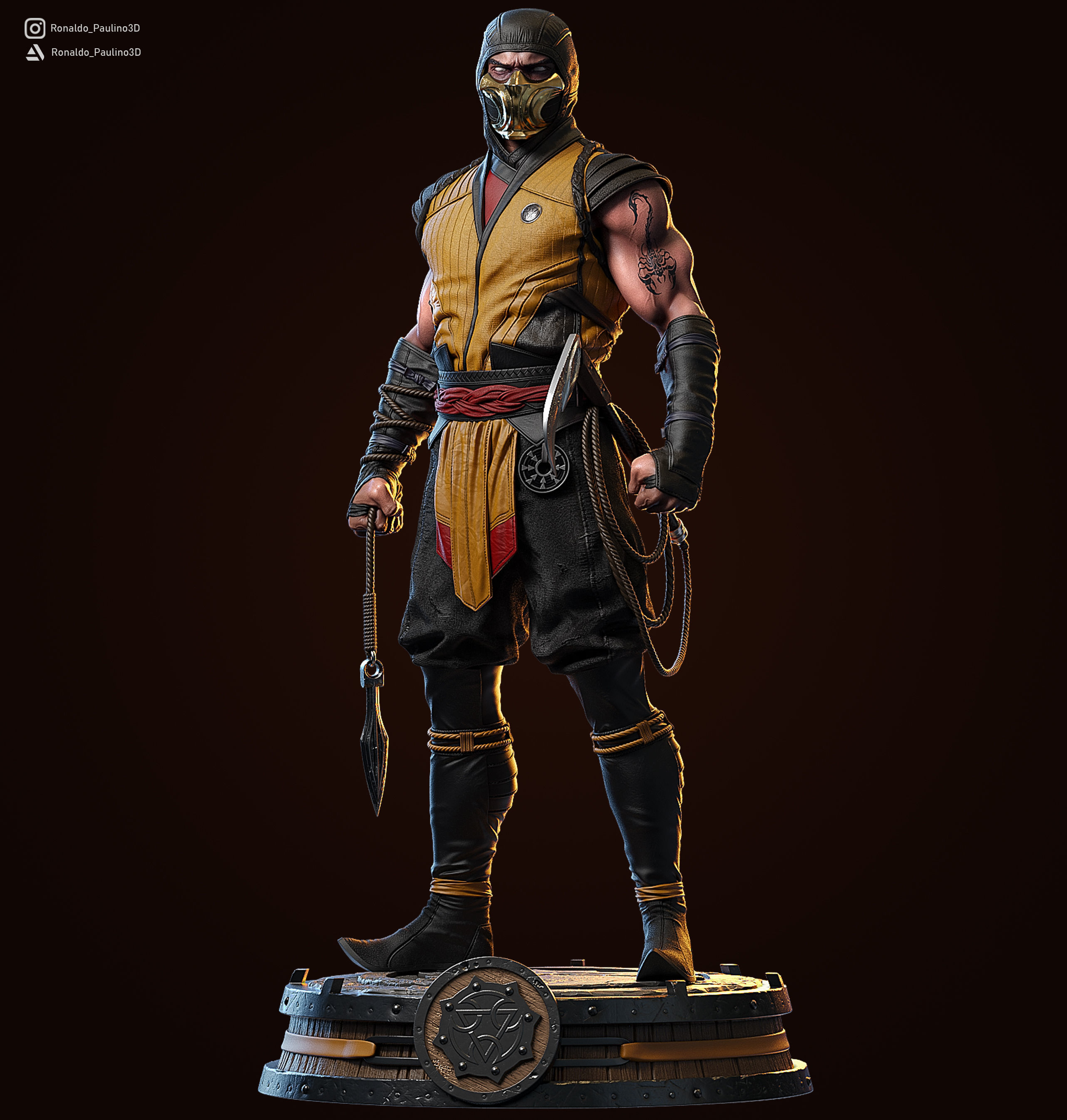 Mortal kombat scorpion 3D print model_6