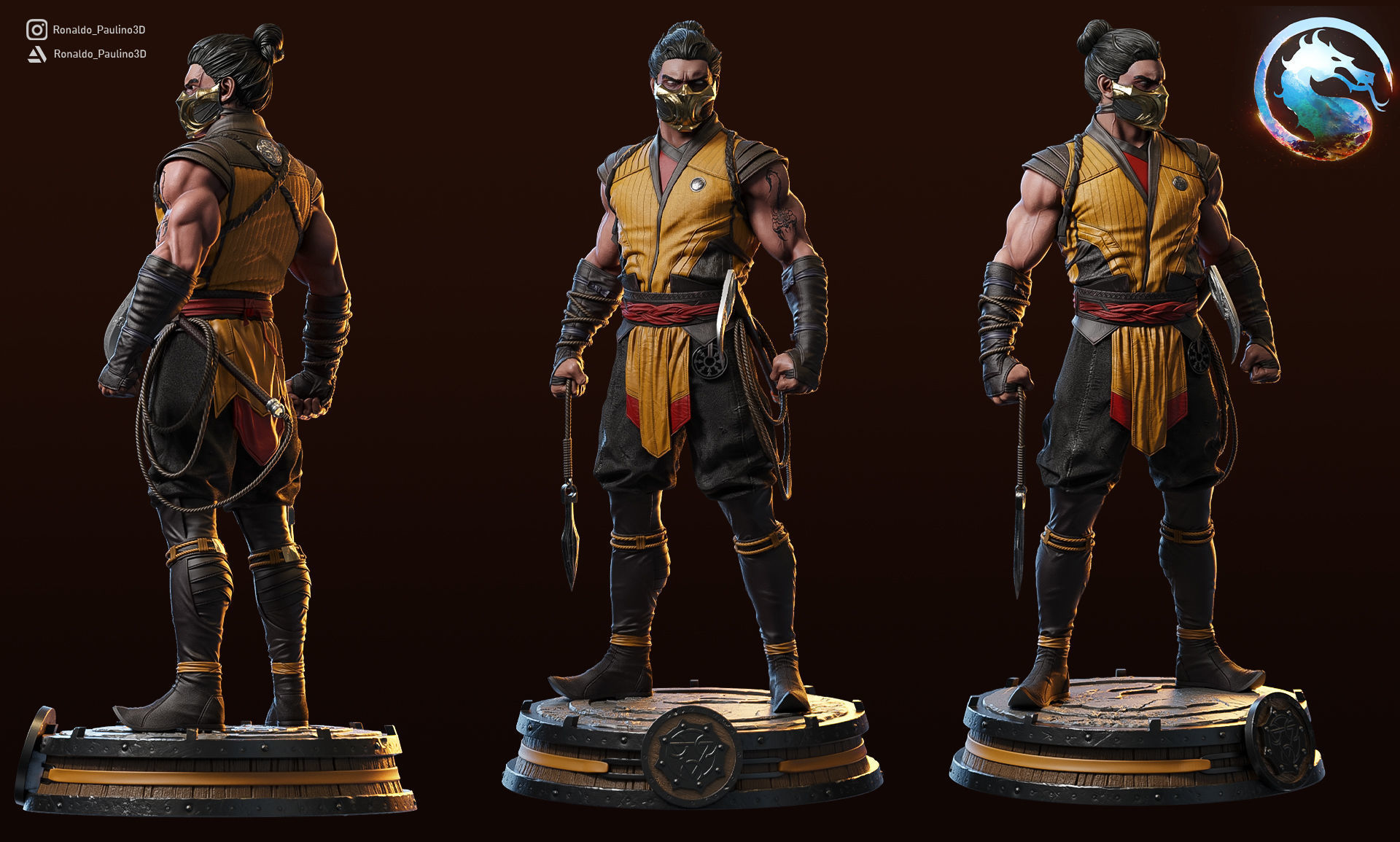 Mortal kombat scorpion 3D print model_4