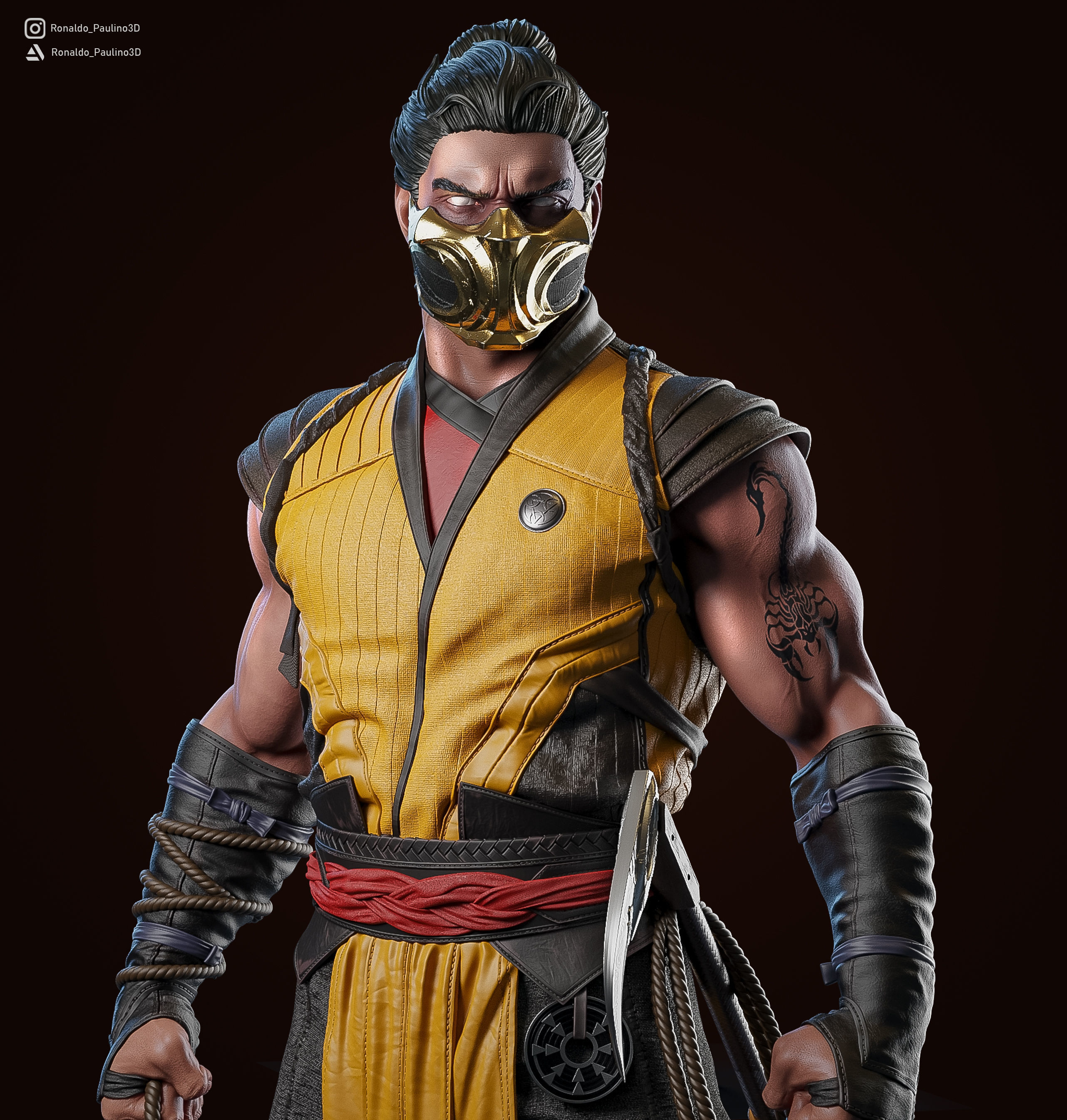 Mortal kombat scorpion 3D print model_10