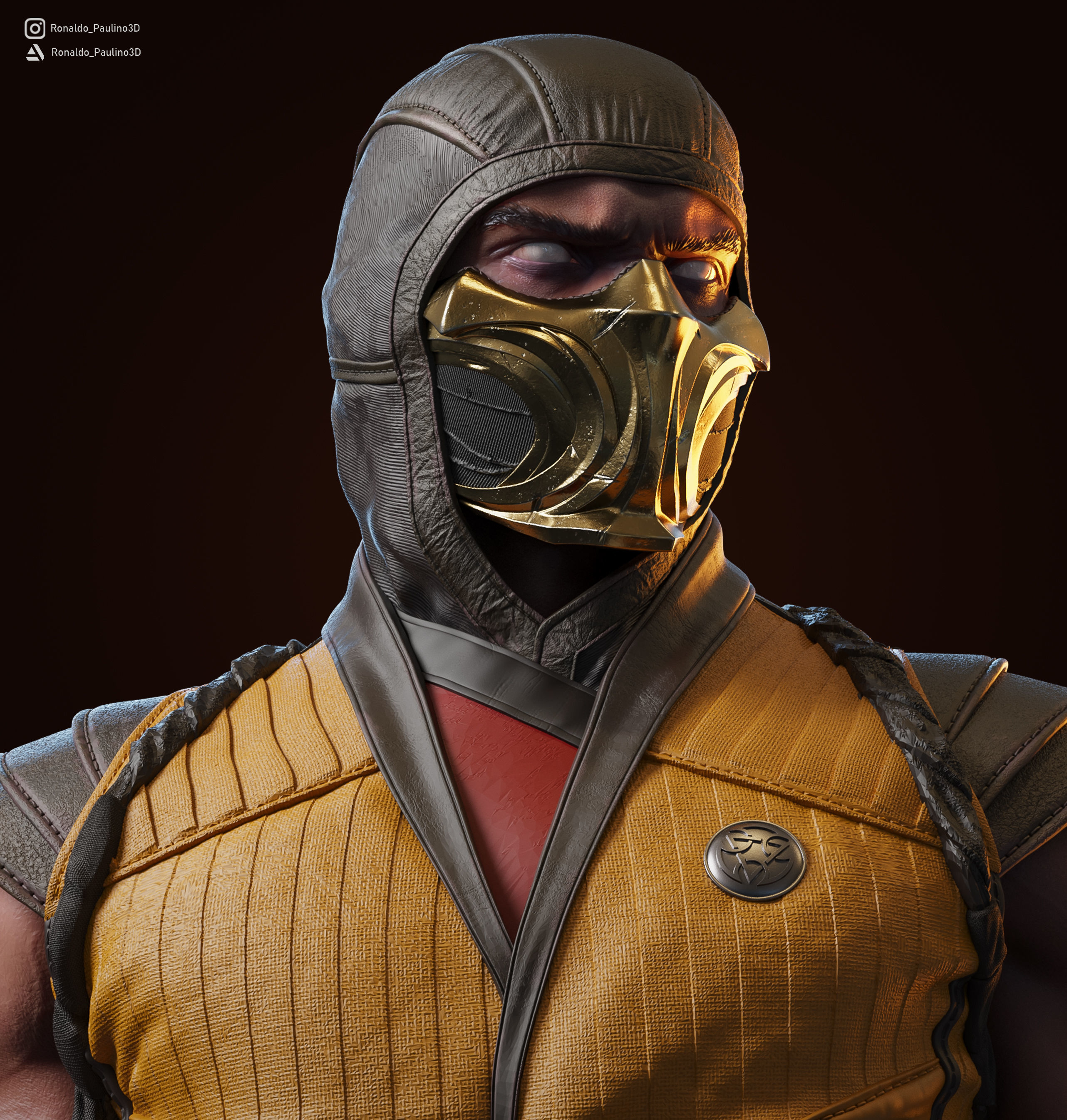 Mortal kombat scorpion 3D print model_7