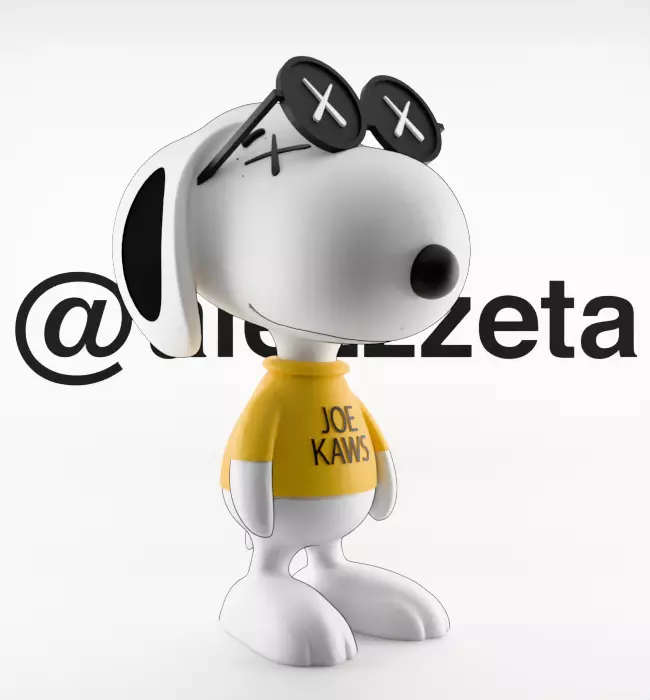 Kaws Snoopy for Print 3D print model_34