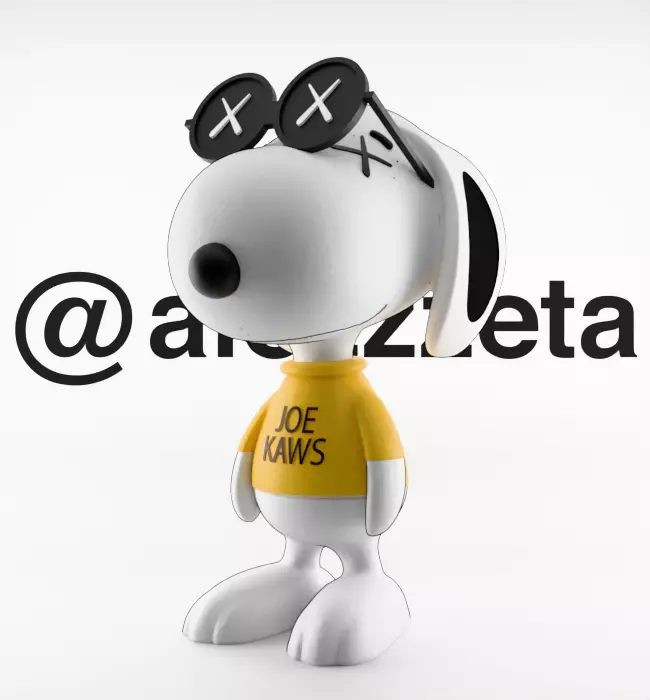 Kaws Snoopy for Print 3D print model_5