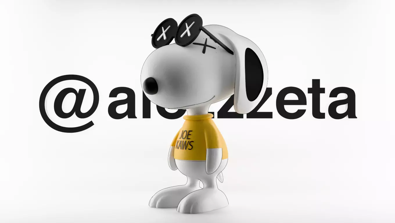 Kaws Snoopy for Print 3D print model_1