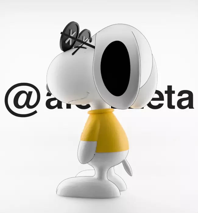 Kaws Snoopy for Print 3D print model_13