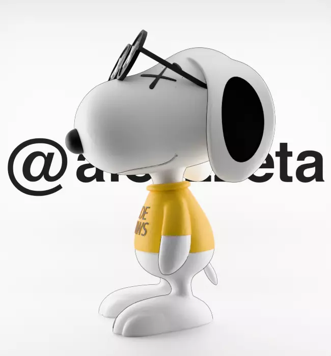 Kaws Snoopy for Print 3D print model_9