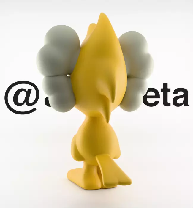 Kaws Snoopy x Woodstock Textured Low-poly 3D model_27