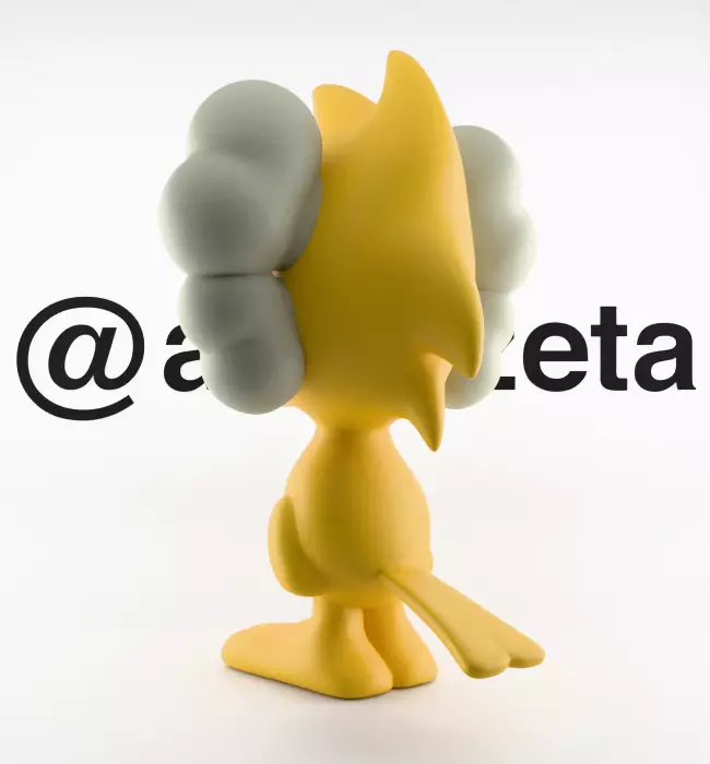 Kaws Snoopy x Woodstock Textured Low-poly 3D model_26