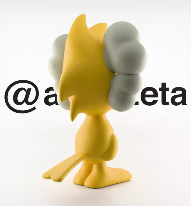 Kaws Snoopy x Woodstock Textured Low-poly 3D model_30