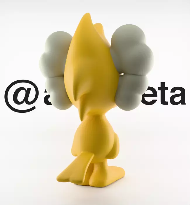 Kaws Snoopy x Woodstock Textured Low-poly 3D model_29