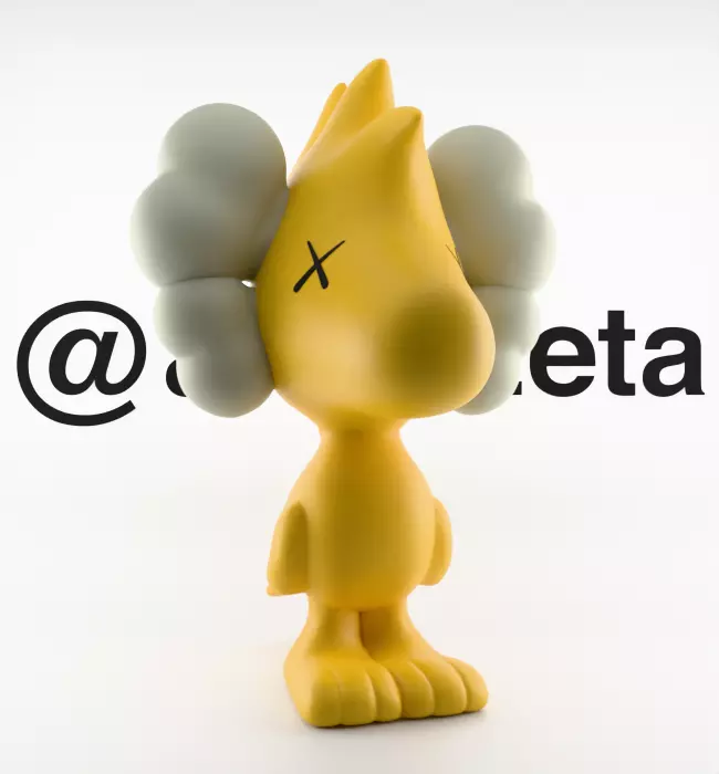 Kaws Snoopy x Woodstock Textured Low-poly 3D model_36