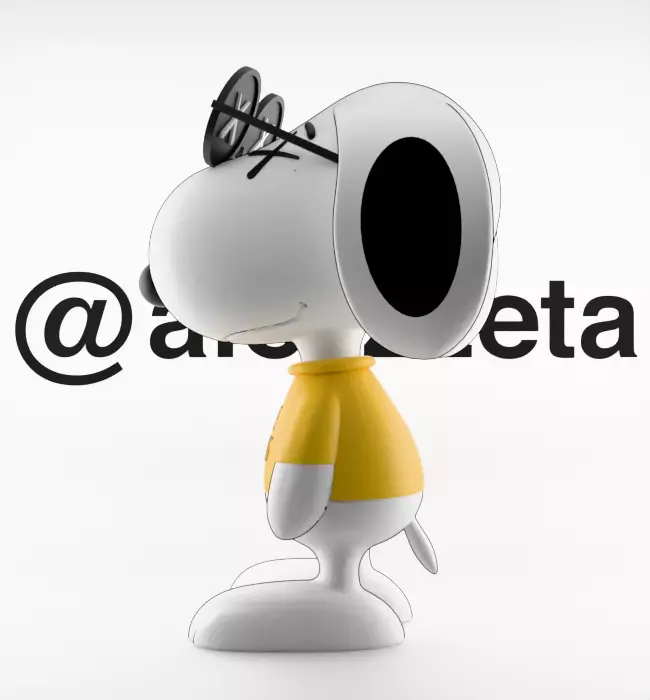 Kaws Snoopy x Woodstock for Print 3D print model_7