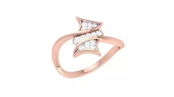 Dragon Tail Wire High Jewelry Diamond Cocktail Ring 3dm stl obj 3D print model