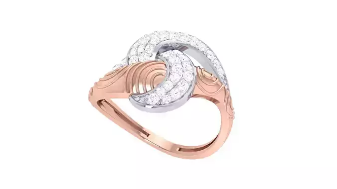 High Jewelry Diamond Cocktail Ring 3dm stl obj renders