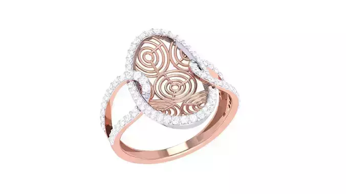 Ultra Vision Wire Mesh High Jewelry Diamond Cocktail Ring 3dm 