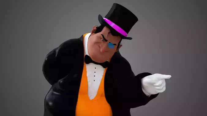  The Penguin - Cartoon Style Low-poly 3D model