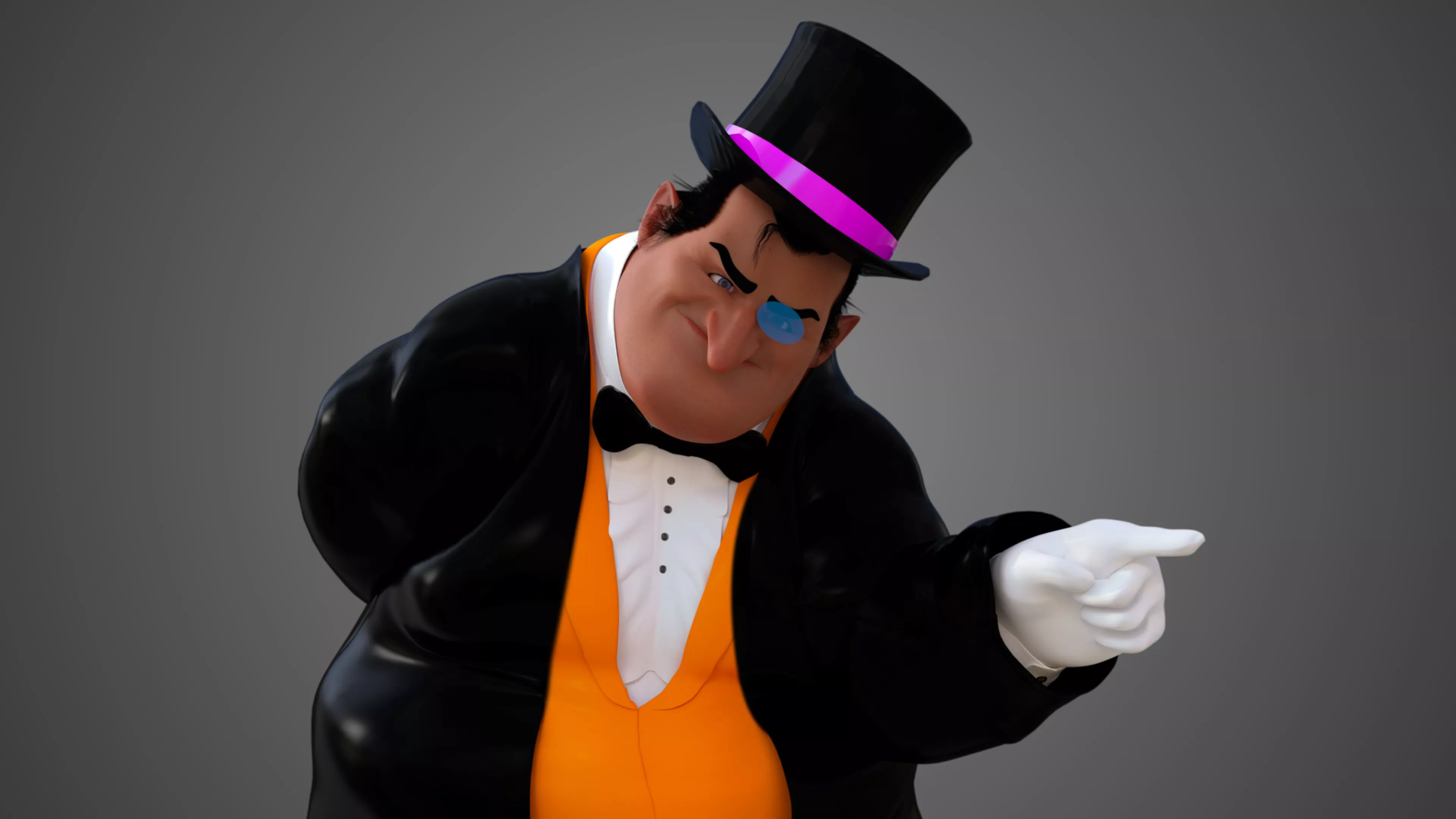 The Penguin - Cartoon Style Low-poly 3D model
