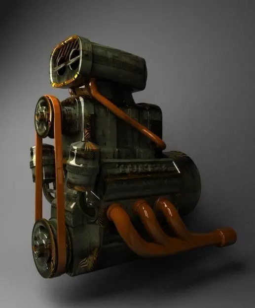 Engine steam - steam 3D model_0