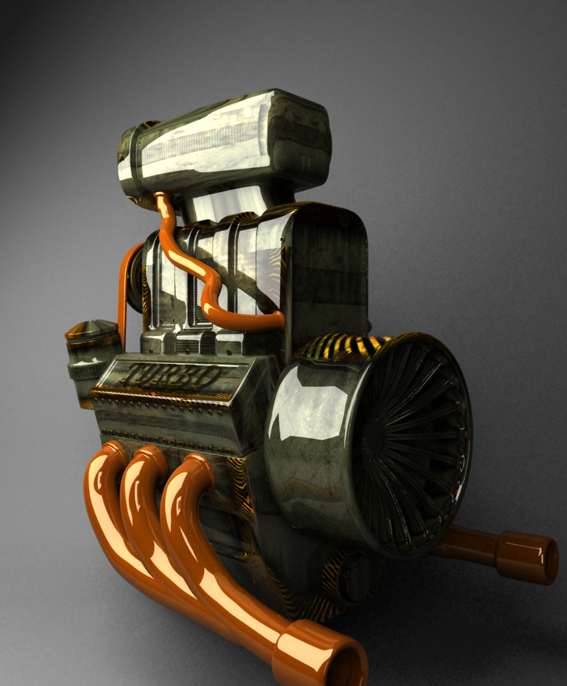 Engine steam - steam 3D model_1