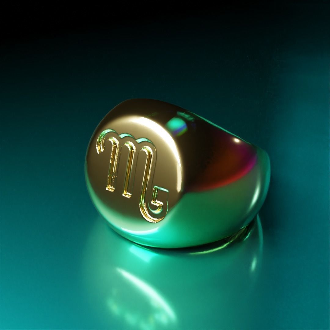 scorpio ring 3D print model_1