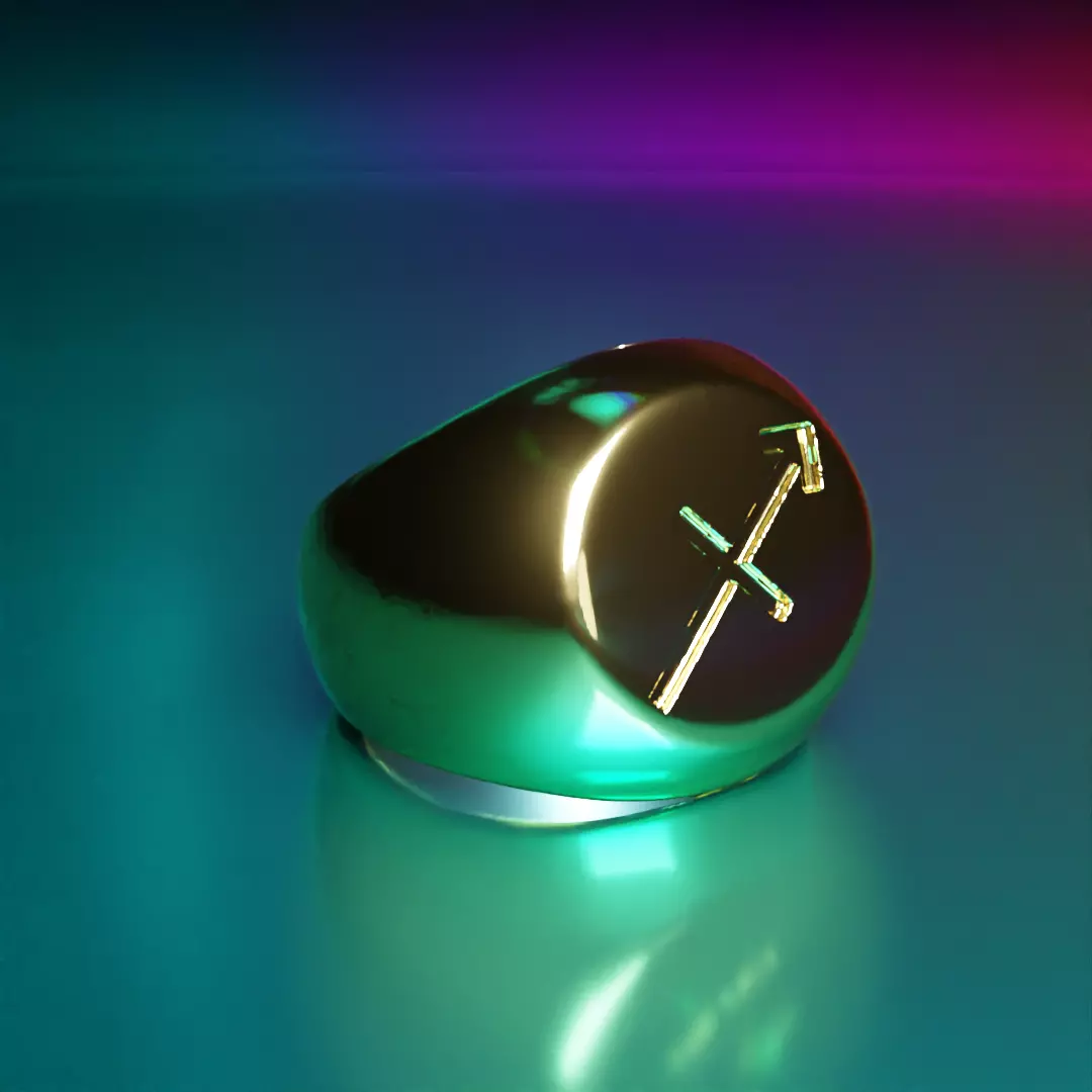 sagittarius ring 3D print model_0