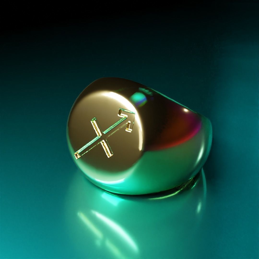 sagittarius ring 3D print model_1