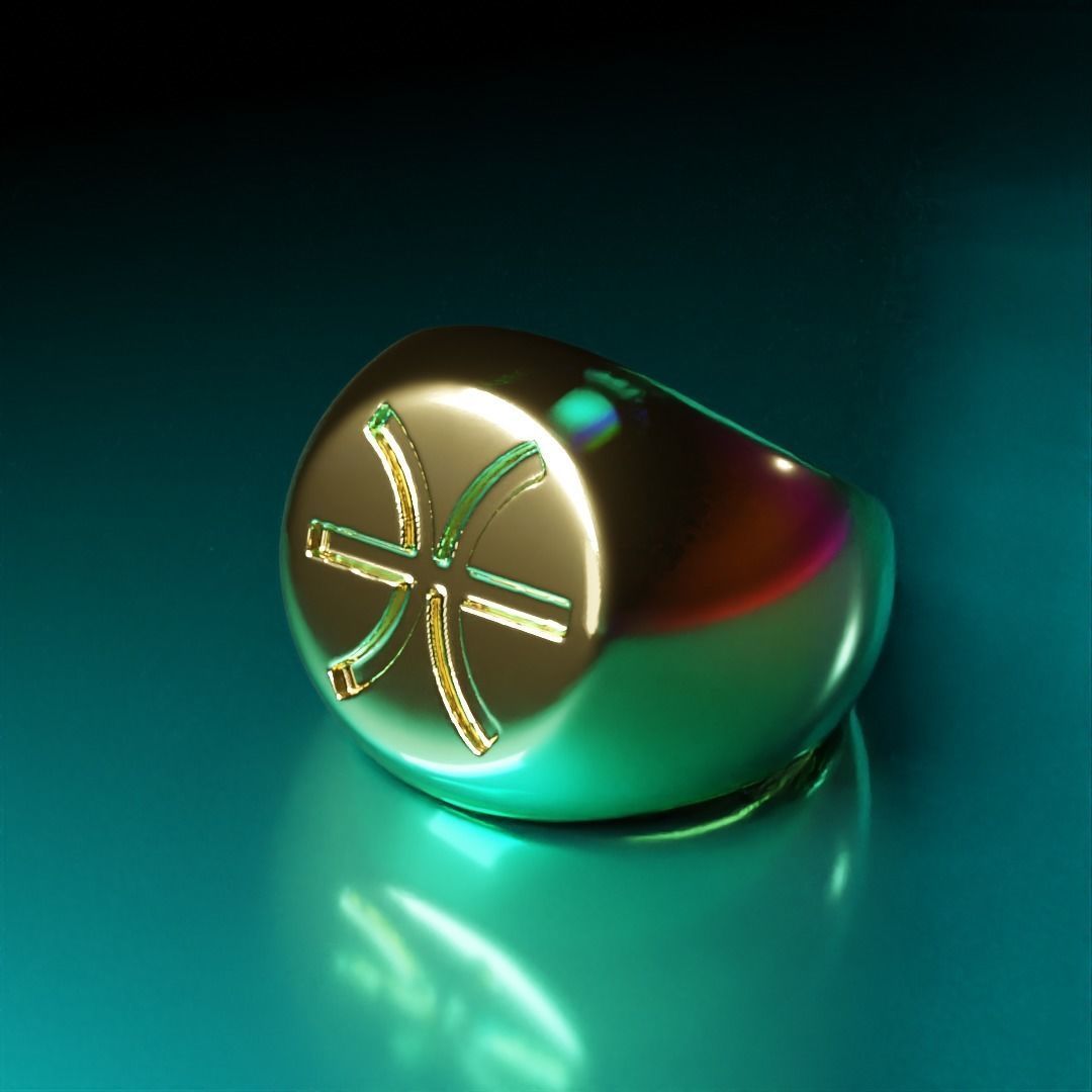 pisces ring 3D print model_1