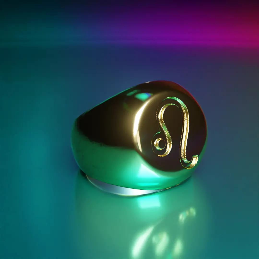 leo ring 3D print model_0