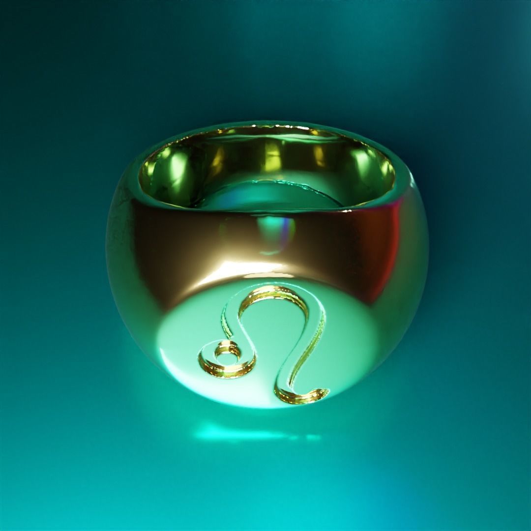 leo ring 3D print model_2
