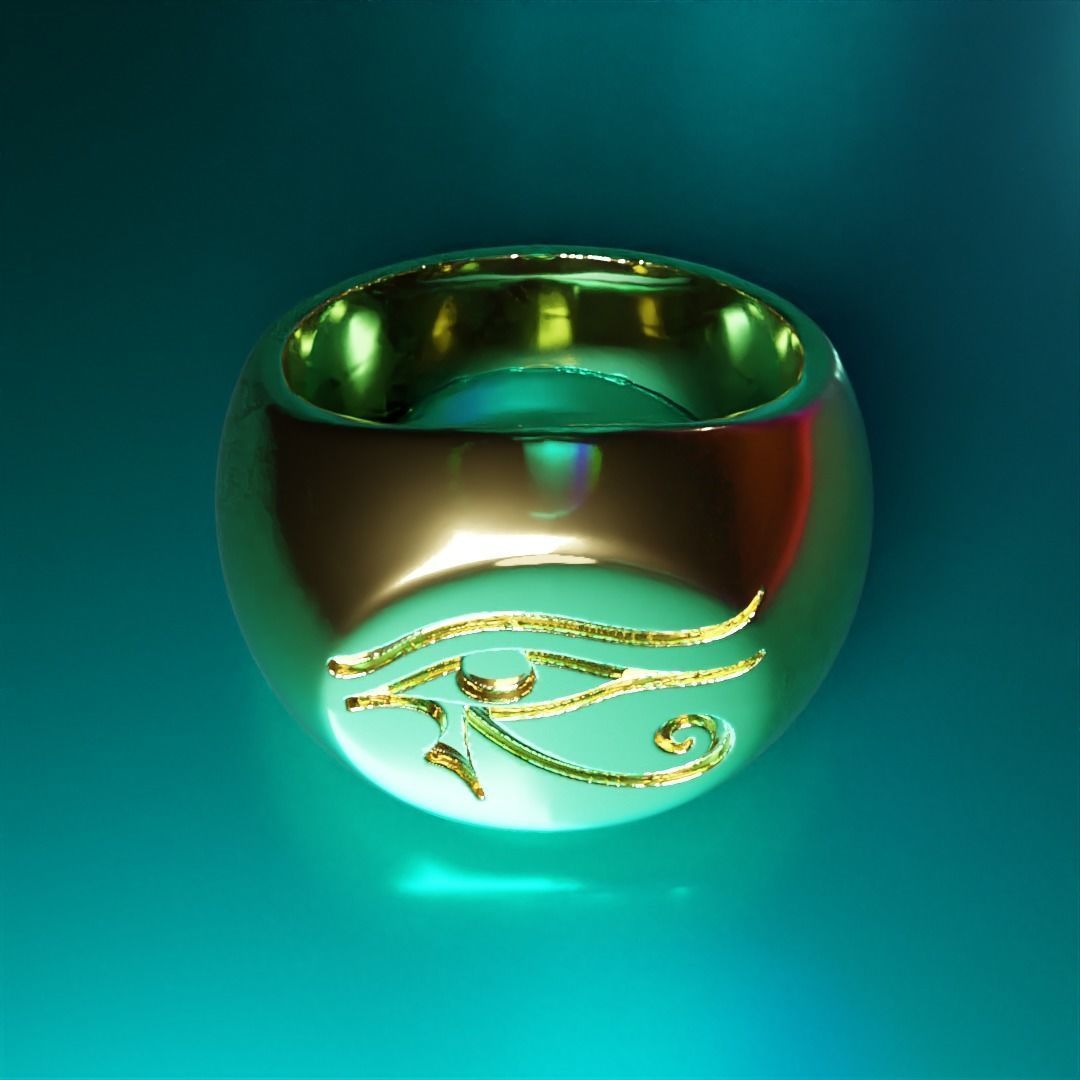 horus ring 3D print model_2