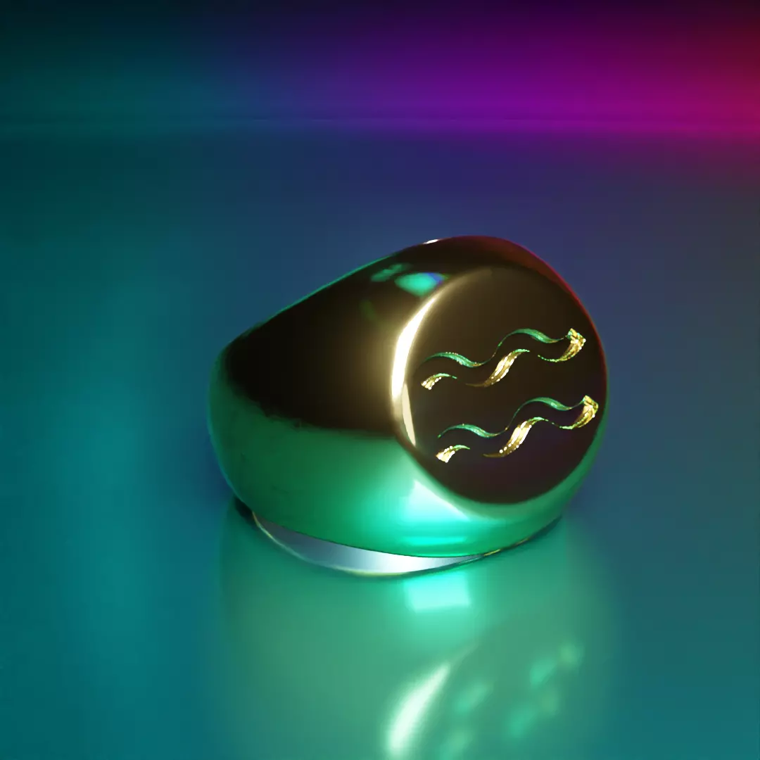 aquarius ring 3D print model_0