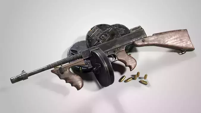Thompson M1928 Low-poly 3D model