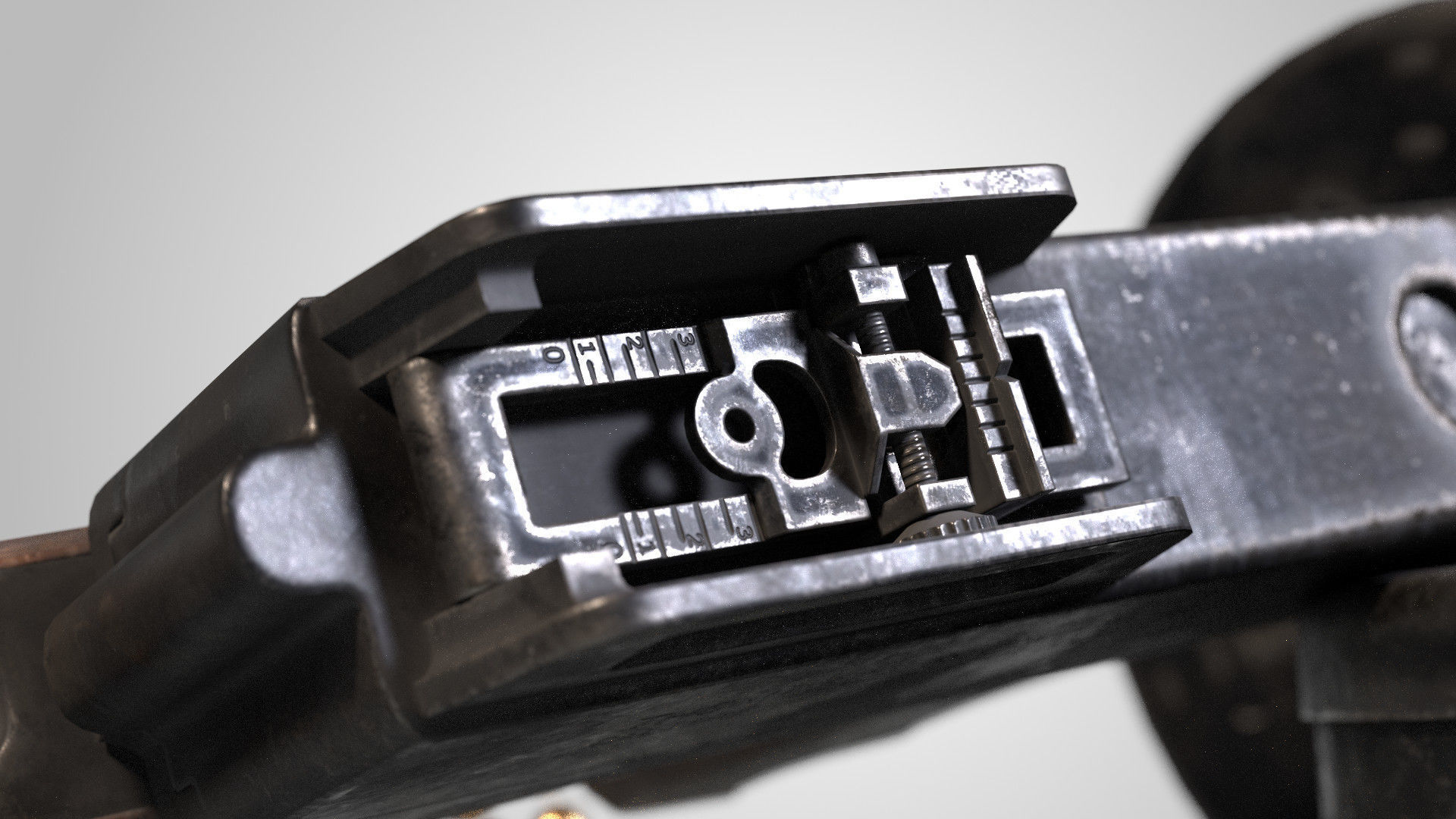 Thompson M1928 Low-poly 3D model_2