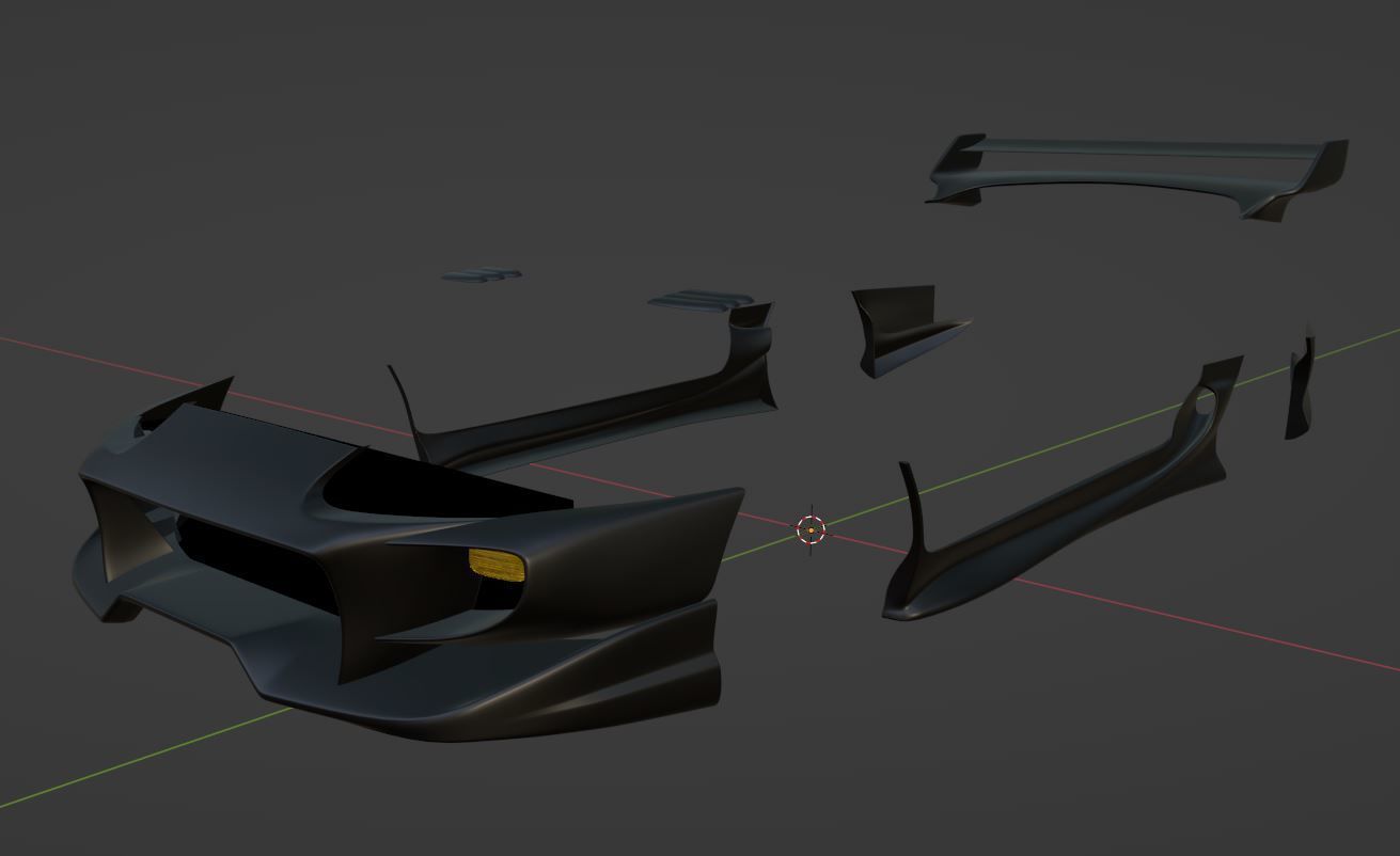 Veilside C-II Body Kit 3D model_7