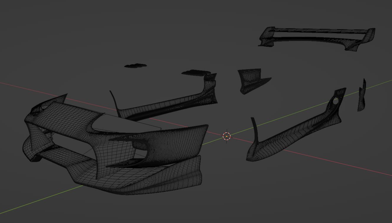 Veilside C-II Body Kit 3D model_8