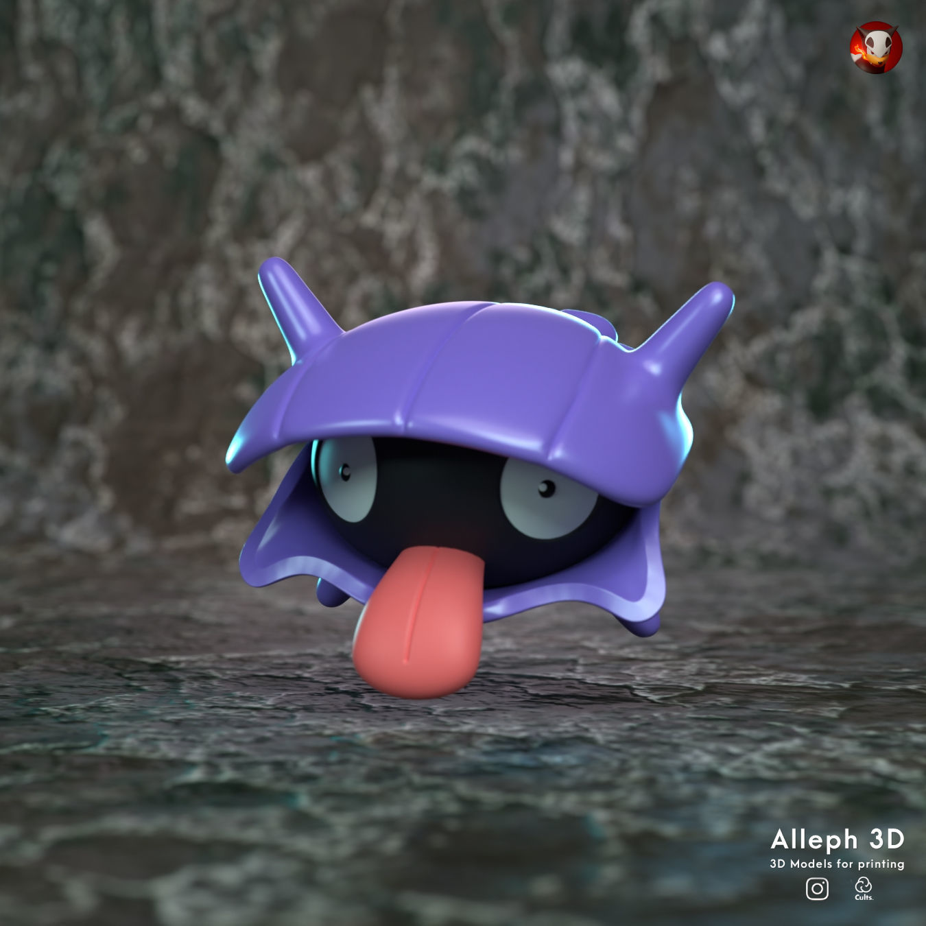Pokemon shellder evolution pack 3D print model_1