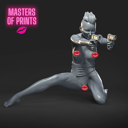 HORNY AND DANGEROUS - NSFW - EROTIC MINIATURE 75 MM SCALE 3D print model