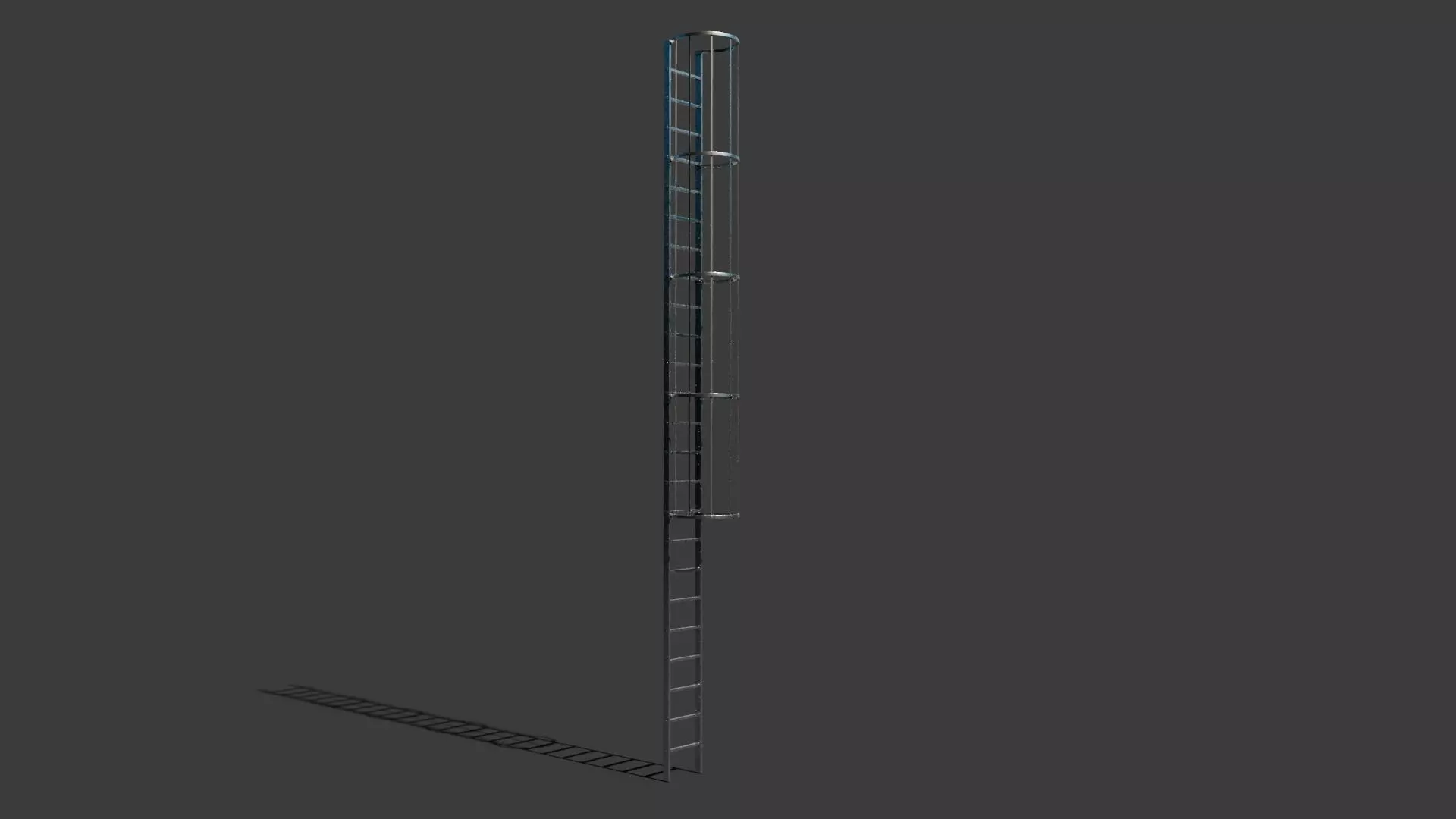 Exterior Metal Ladder Free low-poly 3D model_0