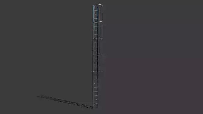 Exterior Metal Ladder Free low-poly 3D model