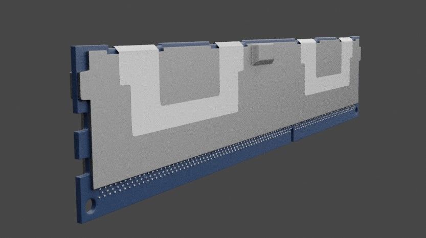 ECC RAM CARD 3D model_1
