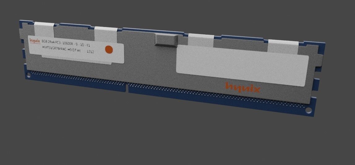 ECC RAM CARD 3D model_2