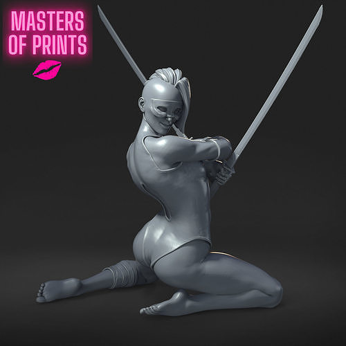 HORNY AND DANGEROUS - NSFW - EROTIC MINIATURE 75 MM SCALE 3D print model