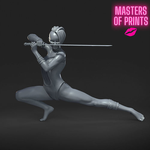 HORNY AND DANGEROUS - NSFW - EROTIC MINIATURE 75 MM SCALE 3D print model