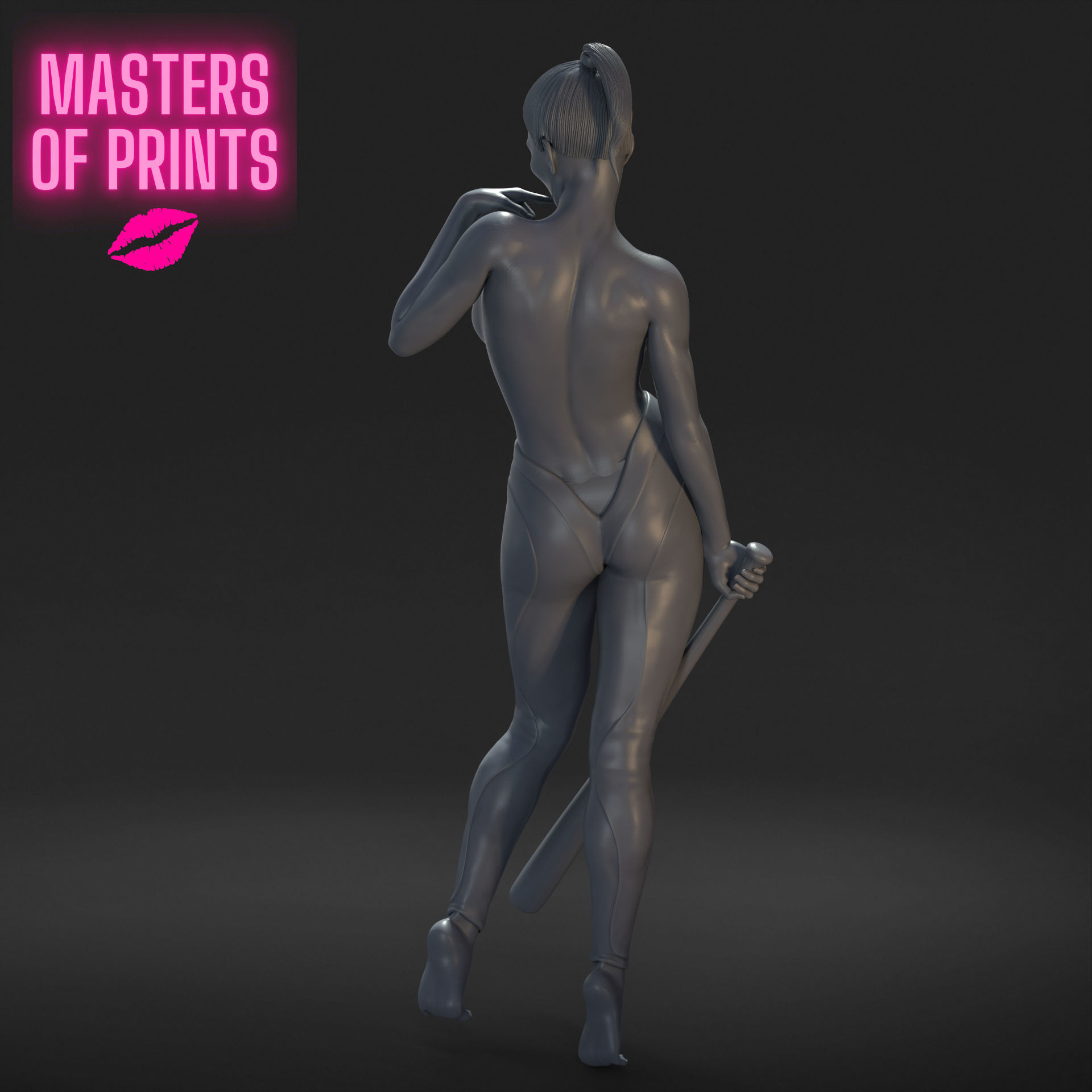 HORNY AND DANGEROUS - NSFW - EROTIC MINIATURE 75 MM SCALE 3D print model_1
