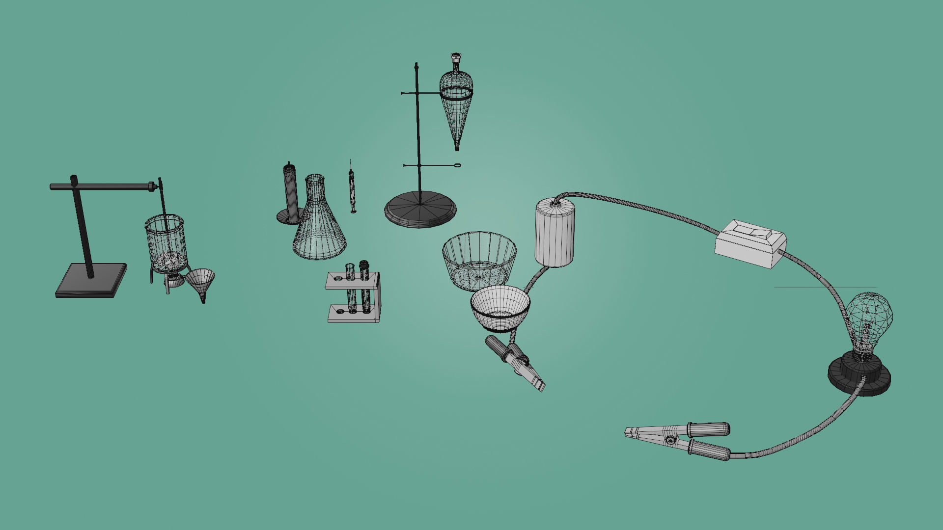 Chemistry Free low-poly 3D model_4