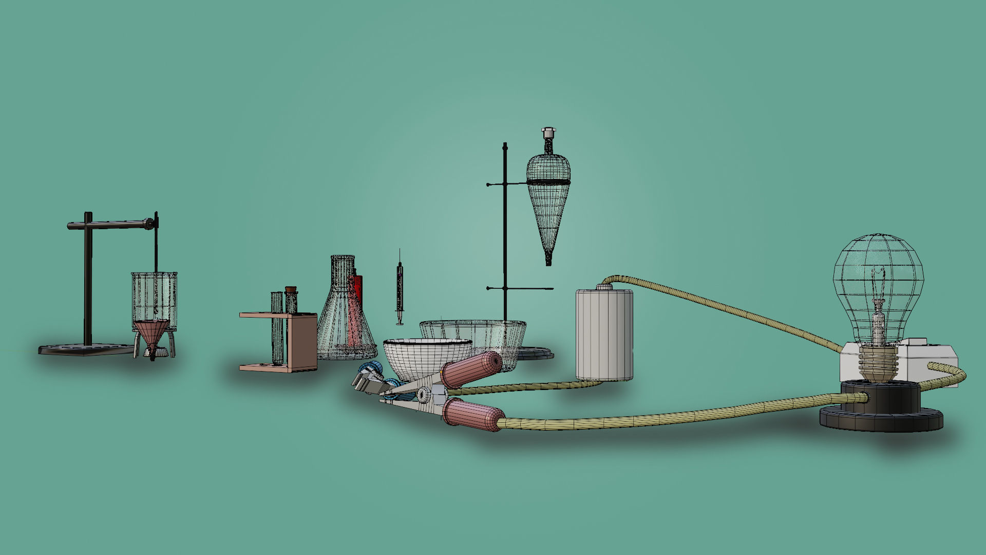 Chemistry Free low-poly 3D model_1