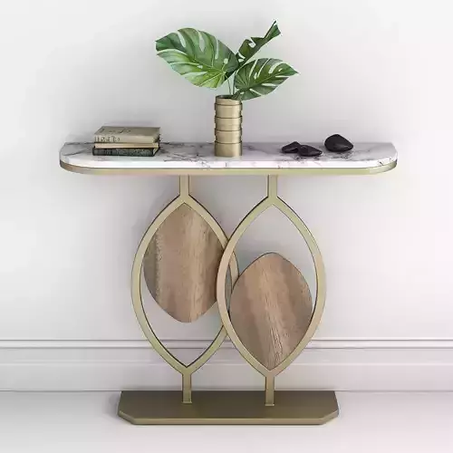 console table white marble top