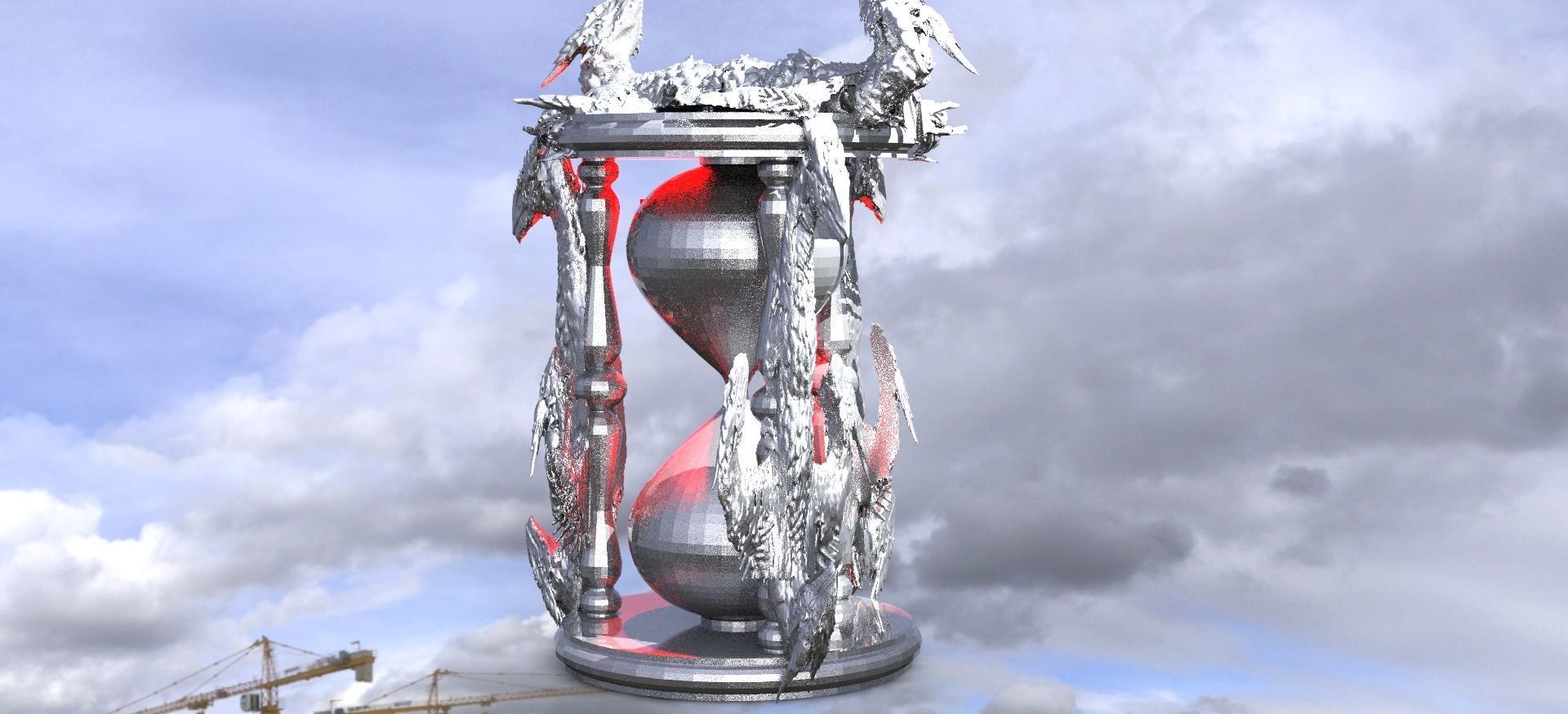 Dark Dragon hourglass collection 1 3D model_8